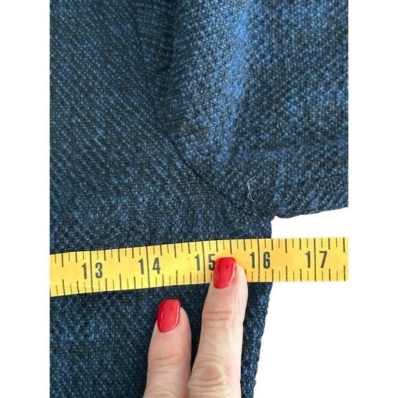 Rebecca Taylor Women's Navy Tweed Zip Up Front Pockets Knit Blazer Jacket Size 2 - Picture 5 of 9